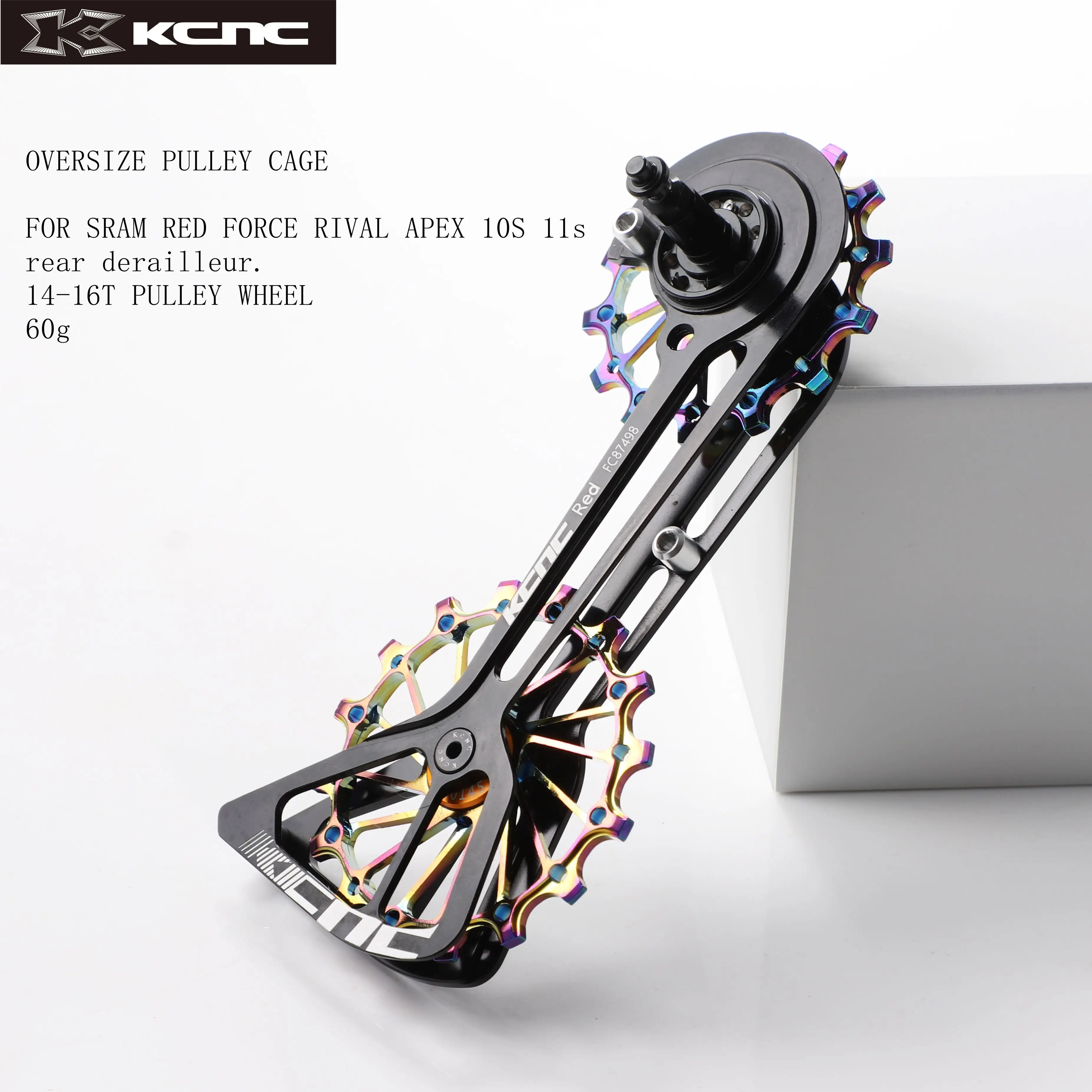 KCNC RED Road Bike Oversized Pulley Cage 10S 11S  14-16T Sealed bearing for SRAM RED FORCE RIVAL APEX 10S 11S Rear Derailleur