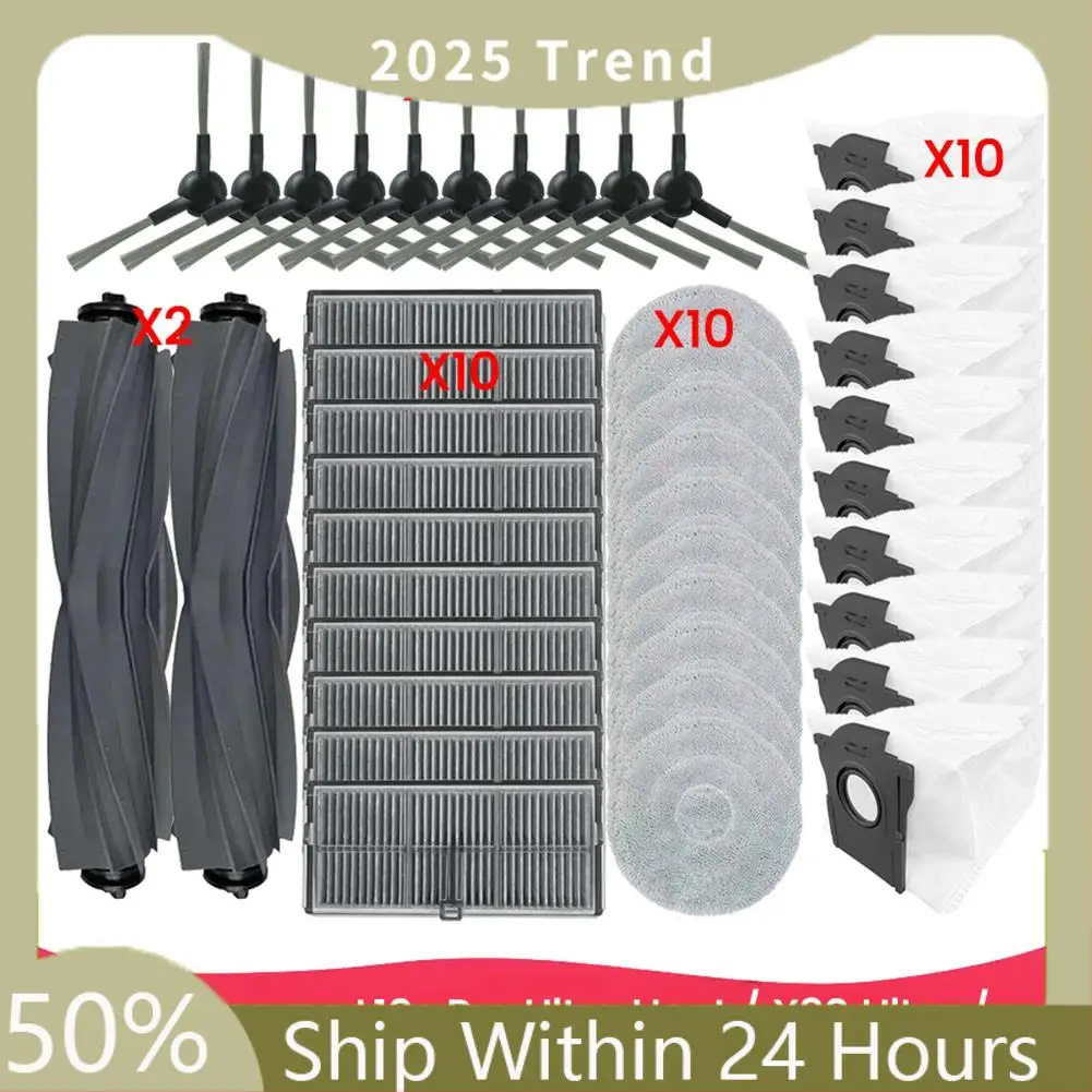 Dreame L10s Pro Ultra Heat / X30 Ultra / L10s Ultra Gen 2/Mova E30 Ultra用 A75X トップ アクセサリーキット ブラシ フィルター ダストバッグ モップ