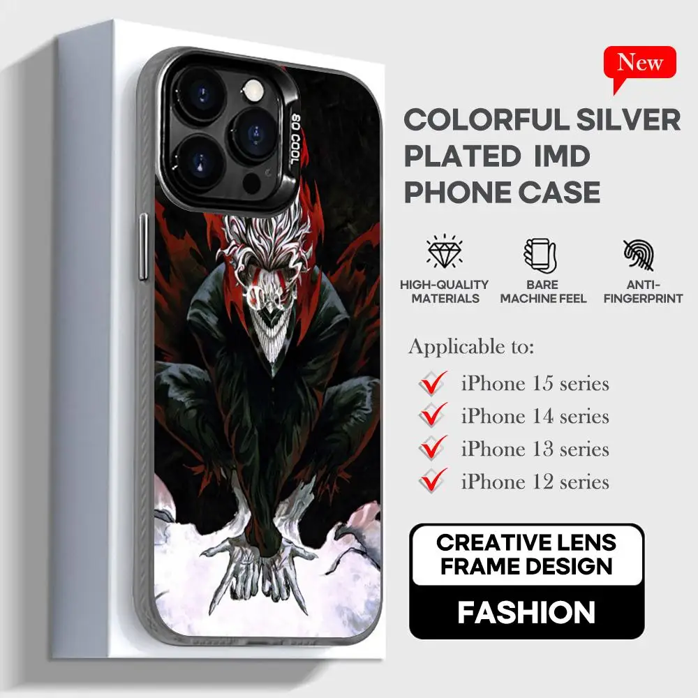 Hot Anime Dandadan Ken Takakura Phone Case black IMD Colorful Silver Suitable soft case for iPhone 16 15 14 13 12 11 XS Pro Max