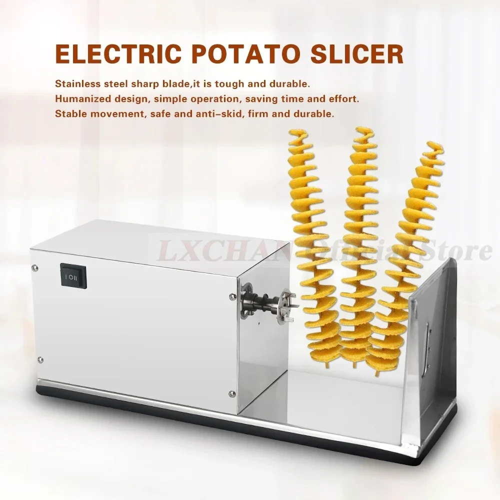 

HomeWise Tornado Potato Cutter Machine Electric Spiral Cutting Maker Chopper Potato Chip String Rotate Potato Chips Tower