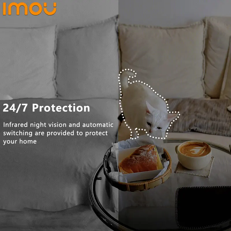 كاميرا IMOU 3K 5MP Ranger 2C WiFi داخلية تتبع تلقائي 360 درجة °   كاميرا PTZ Baby Pet Monitor IP للرؤية الليلية في اتجاهين للمنزل الذكي