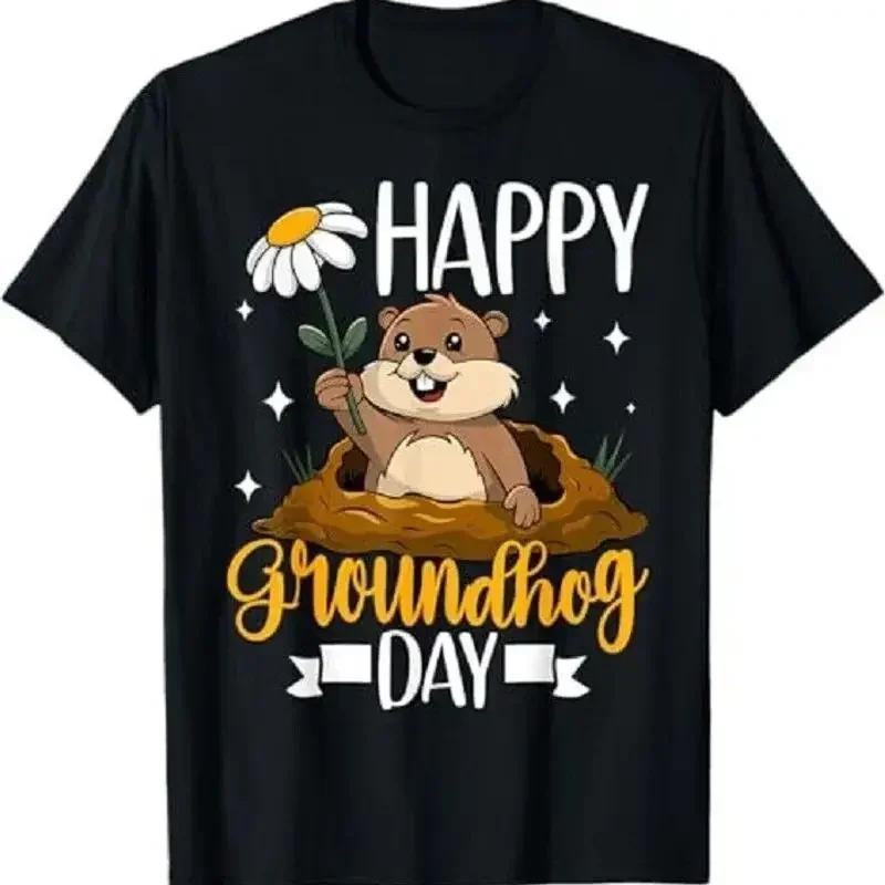 Happy Groundhog Day 2025 Punxsutawney Phil Groundhog Lover T Shirt