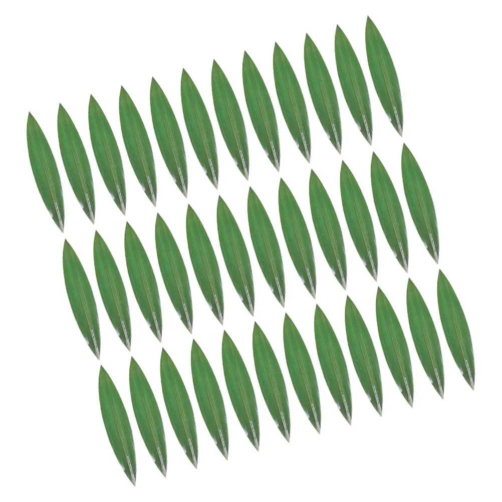

100pcs Bamboo Leaf Sushi Plate Cushion Decorations Color Japanese Food Mat Sashimi Decorative Leaf Tool
