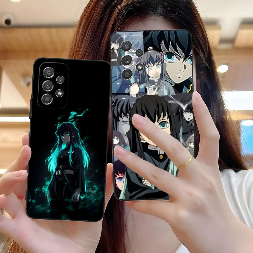 شيطان القاتل Muichiro قضية الهاتف لسامسونج غالاكسي A73 72 71 70 56 55 54 53 52 36 35 34 23 16 15 5G الطباعة الملونة جميلة #1