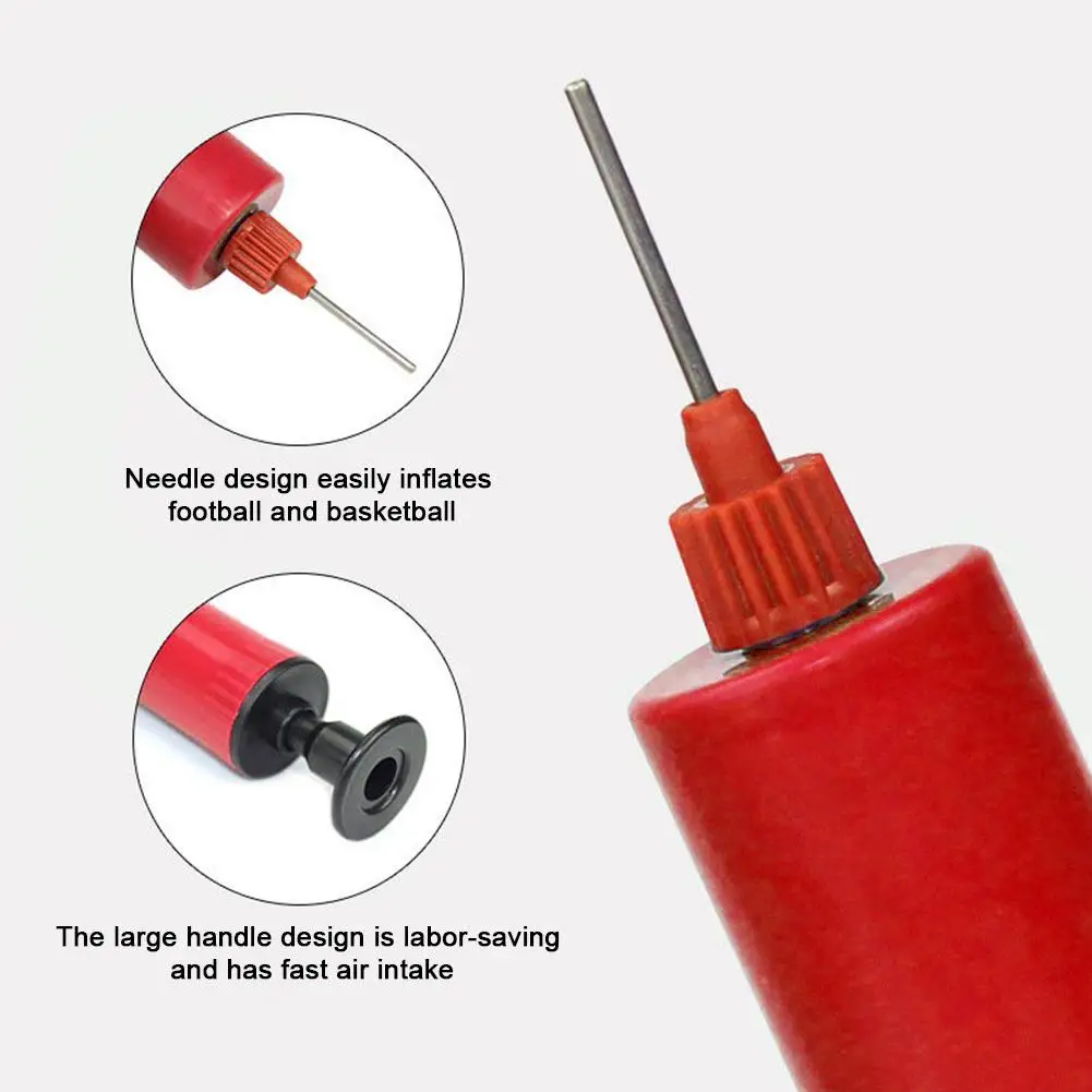 Bomba de inflar bola esportiva universal com pino manual portátil versátil bomba de ar para futebol basquete rugby vôlei