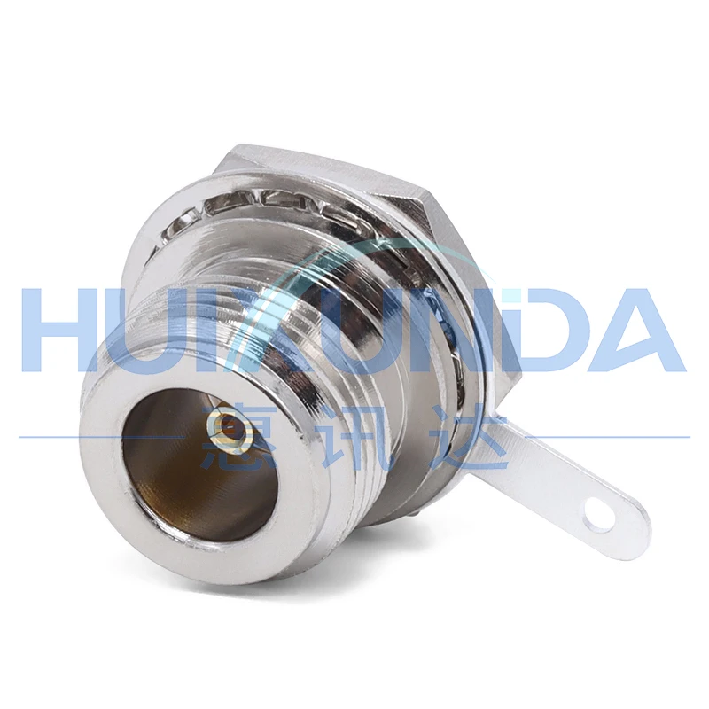 N-KY N female head panel through wall fixed N female seat with nut socket, RF connector