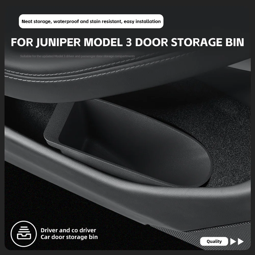 

Car Door Trash Can Side Door Storage Box Organizer For Tesla Model Y Juniper 2025 2026 Front Door Organizer Interior Accessories