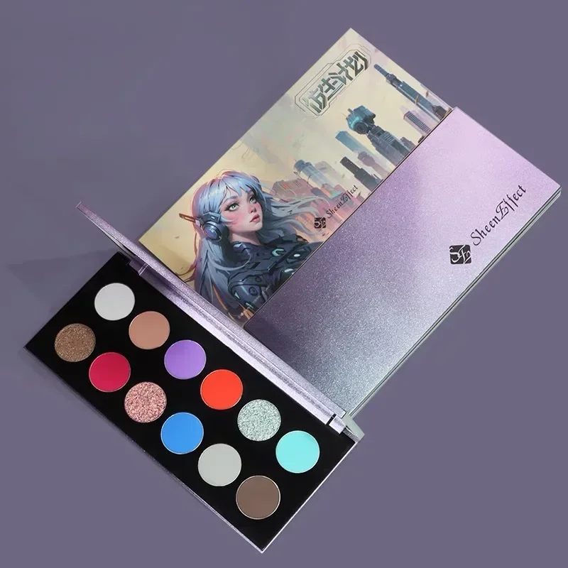 Sheeneffect Joint Co-branded 12 colori ombretto camaleonte perla opaca palette di ombretti trucco 20g