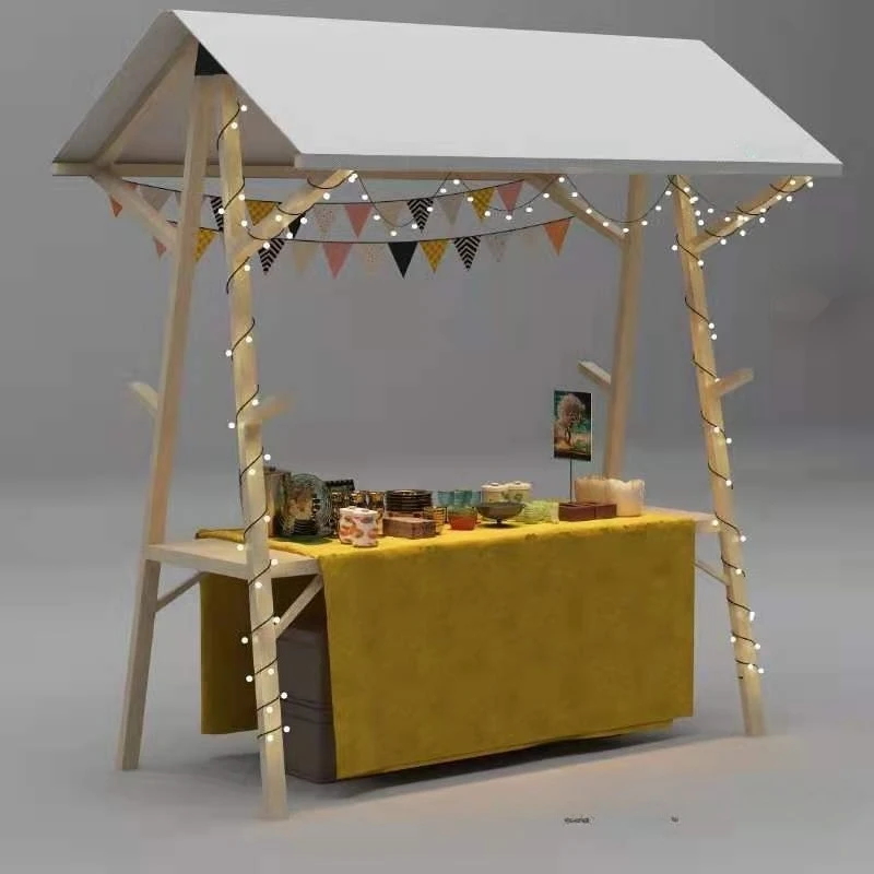 

Деревянный выставочный стенд для прилавка JC Market, павильон для ночного рынка, торговый павильон для торгового центра Waitai