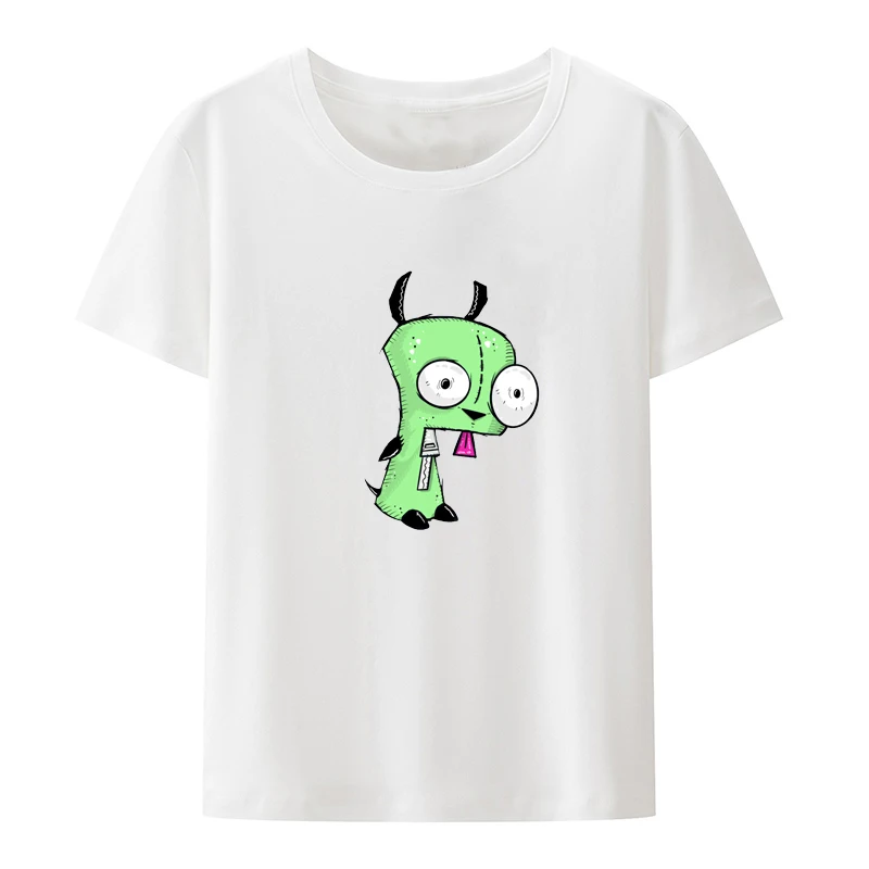 Invader Zim Grafische Kawaii Cartoon Printed T-shirt Top Humor Pattern Street Fashion Graphic Tshirts Print Leisure Hipster Cool