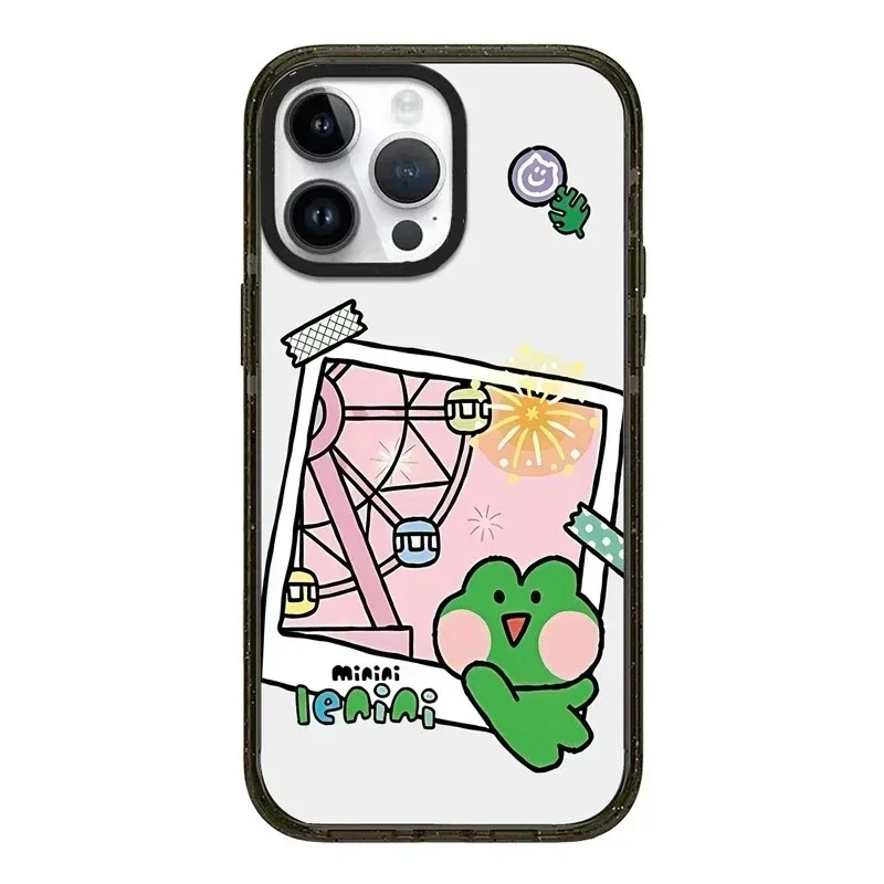 

2.0 Acrylic Upgrade Border Frog Phone Case Cover for iPhone 11 12 13 14 15 Pro Max Case for iPhone 15 ProMax