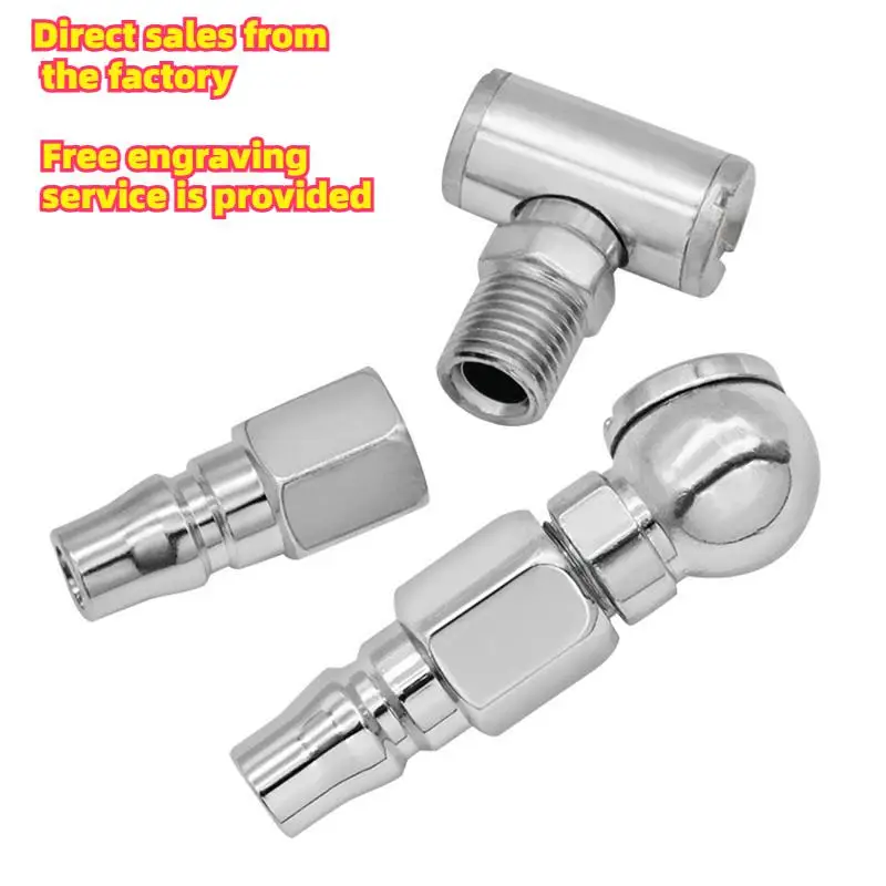 Car Tire Inflator Single & Double-head Quick Inflat Nozzle Tire Pump Nozzle For Truck Motorcycles Bicycles Dual Purpose Inflator