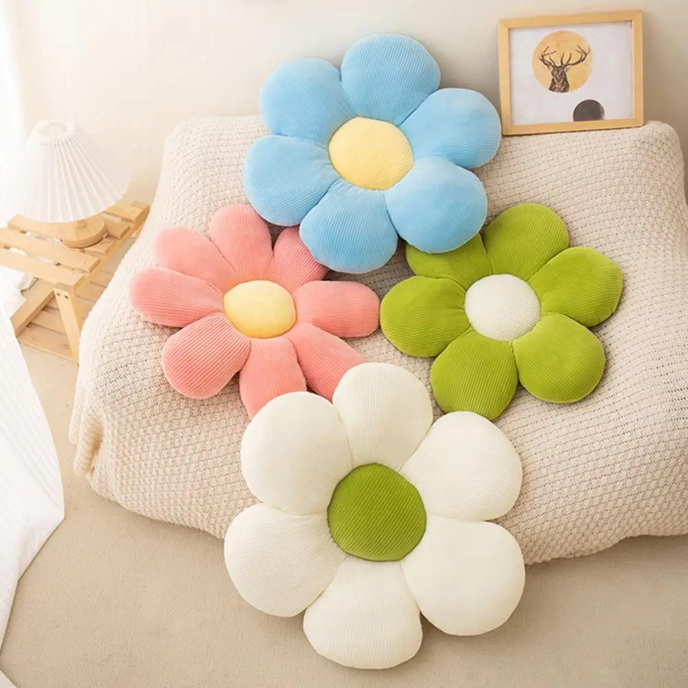 Decorative Pillow Elastic Flower Shaped Pillow with 3 Color Options Supportive Pp Cotton Filling Ideal for Bedroom Room Office