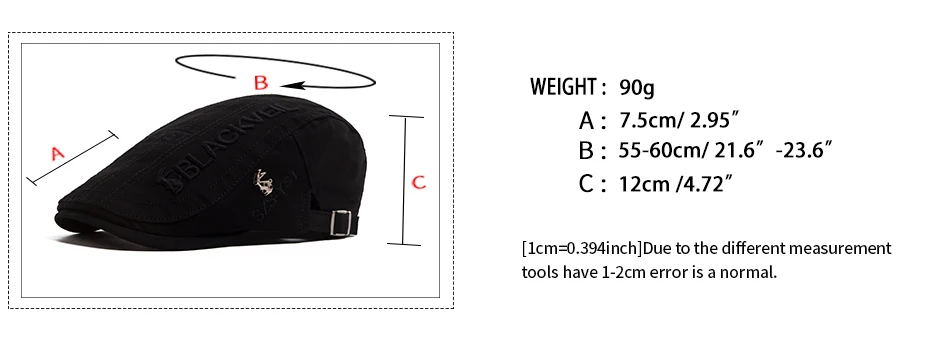 Männer Baskenmütze Mode Kaninchen Stickerei Flache Kappen Frühling Sommer Visier Für Männliche Mode Vintage Newsboy Cap Casual Berets Einstellbar – Detail 3
