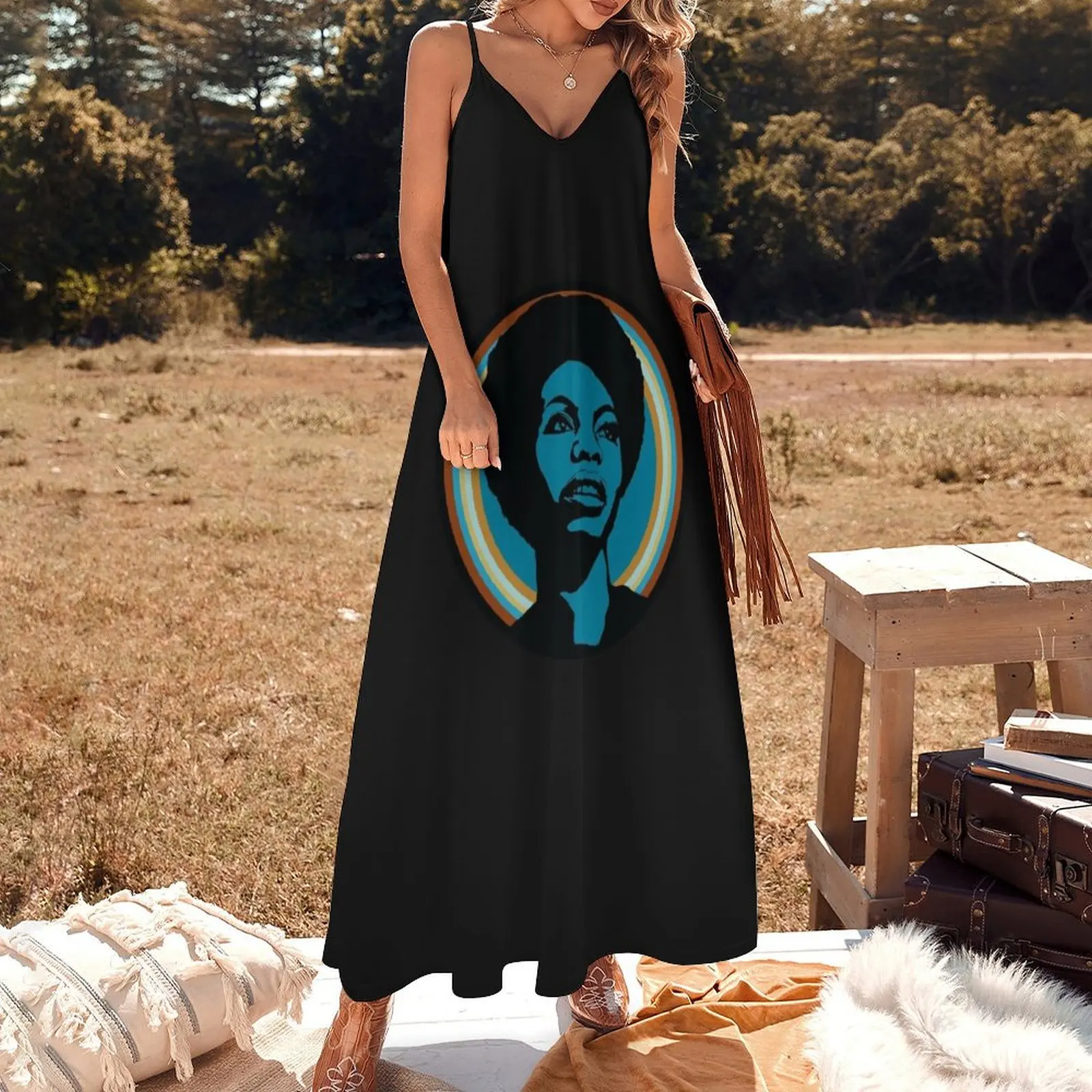 nina simone Essential T-Shirt Sleeveless Dress chic and elegant evening dress dress for women 2025