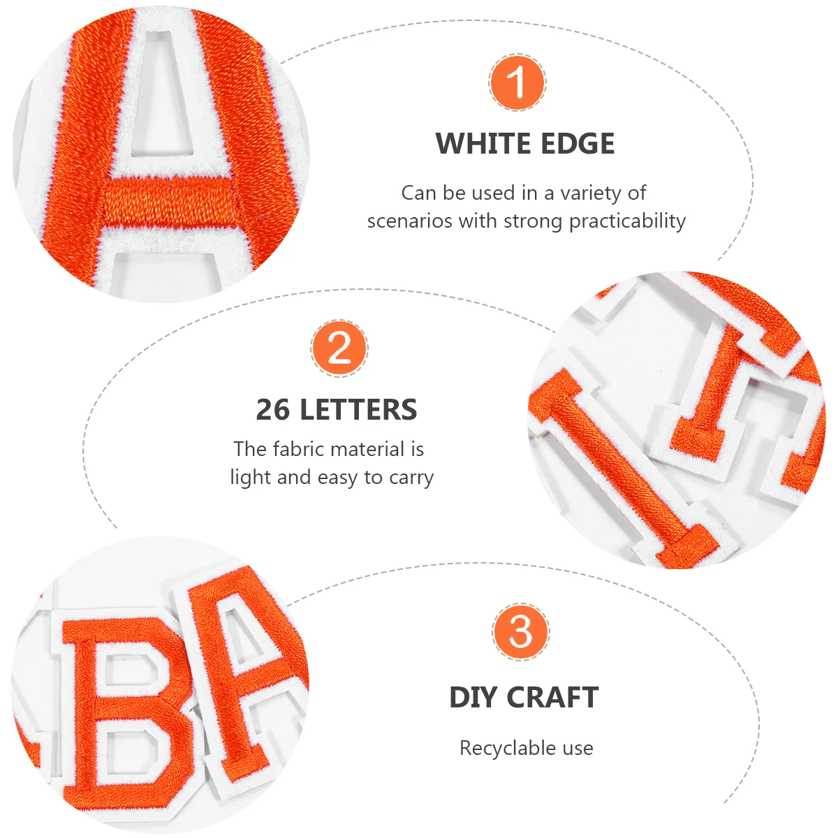 

52Pcs Letter Patches for Home Soft Cloth Exquisite Workmanship Comfortable Touch Easy Sewing Clothing Bags Crafts Decoration