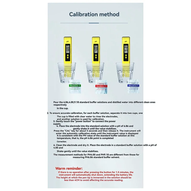 ABRE-Water PH Tester Water Quality Test Monitor Digital PH Meter 0.01 Titanium Probe Automatic Calibration Aquarium Pool Yellow