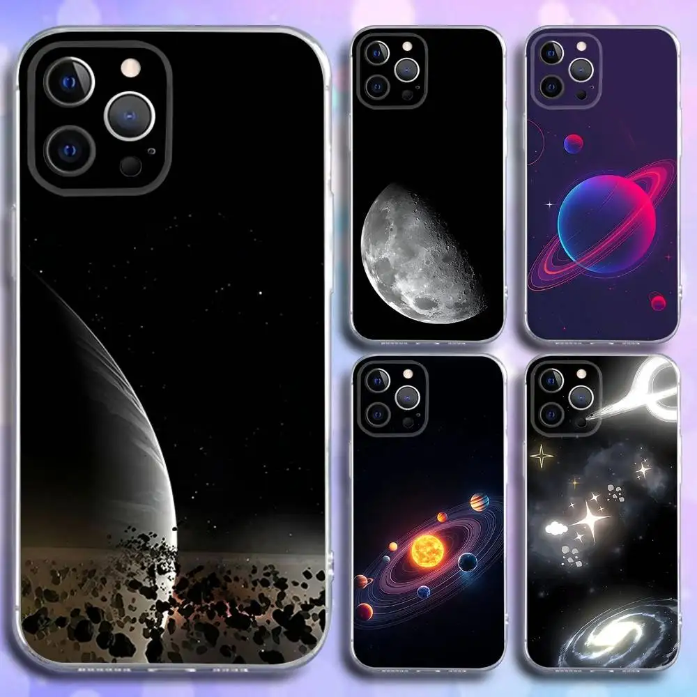 حافظة هاتف مون جالاكسي يونيفرس لهاتف آيفون 17,16,15,14,13,12,11 Pro,Max,Plus,X,XS,XR,SE4,E غطاء ناعم شفاف صغير #1