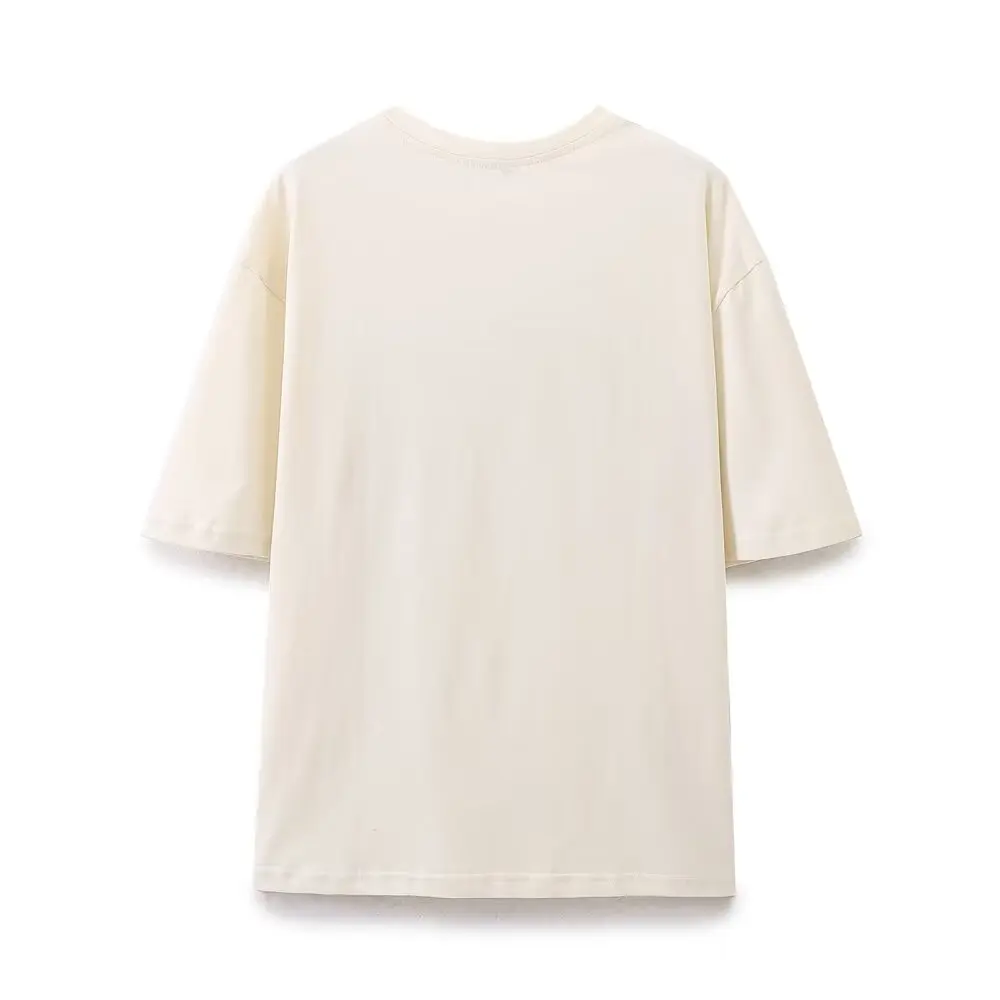 

ZBZA Осенняя новая женская модная дизайнерская повседневная футболка с принтом Sle ort Sve Street Sle круглый Ne полиэфирное волокно