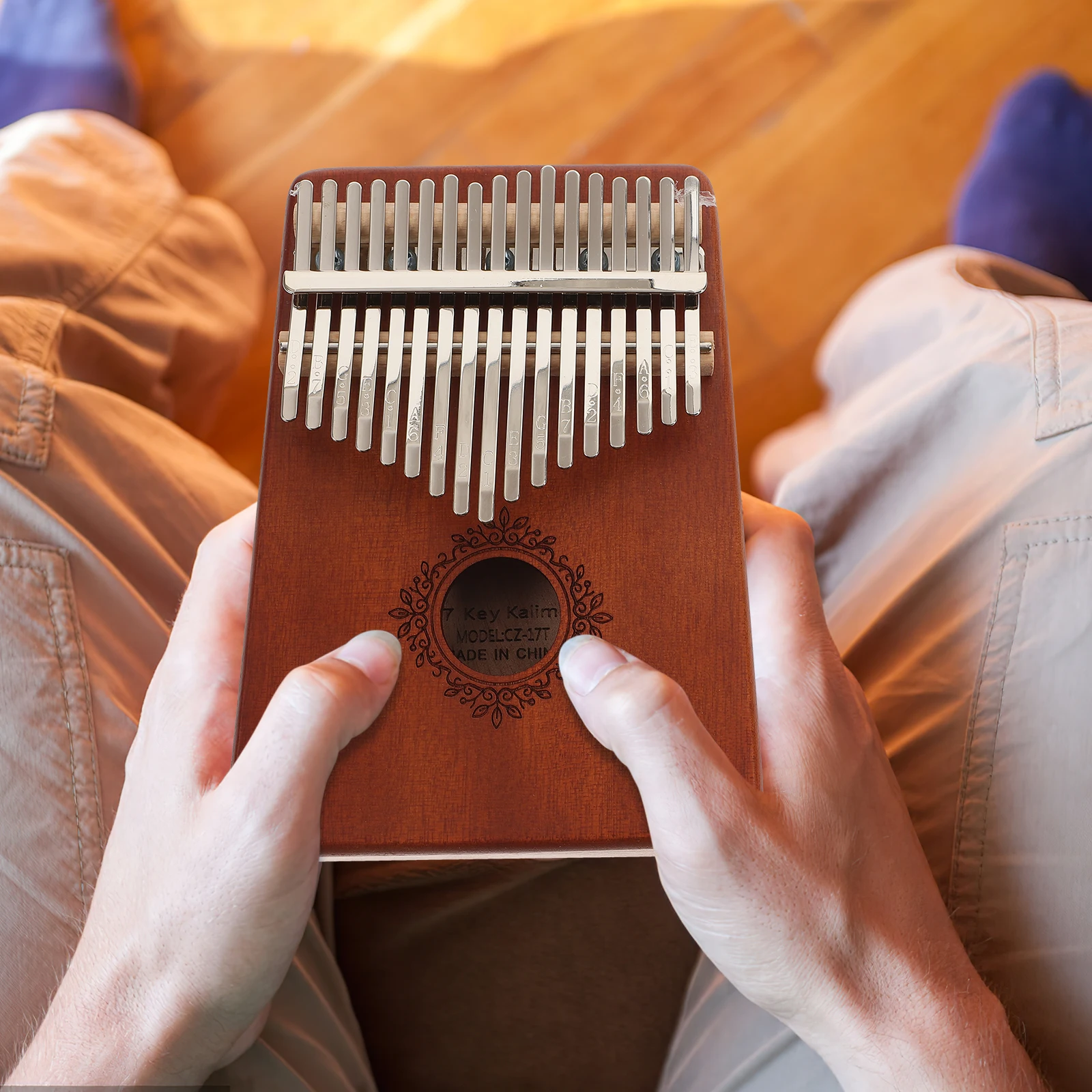 

17 Keys Vintage Kalimba Thumb Piano Musical Instrument Beginner Portable Wooden Finger Piano Durable