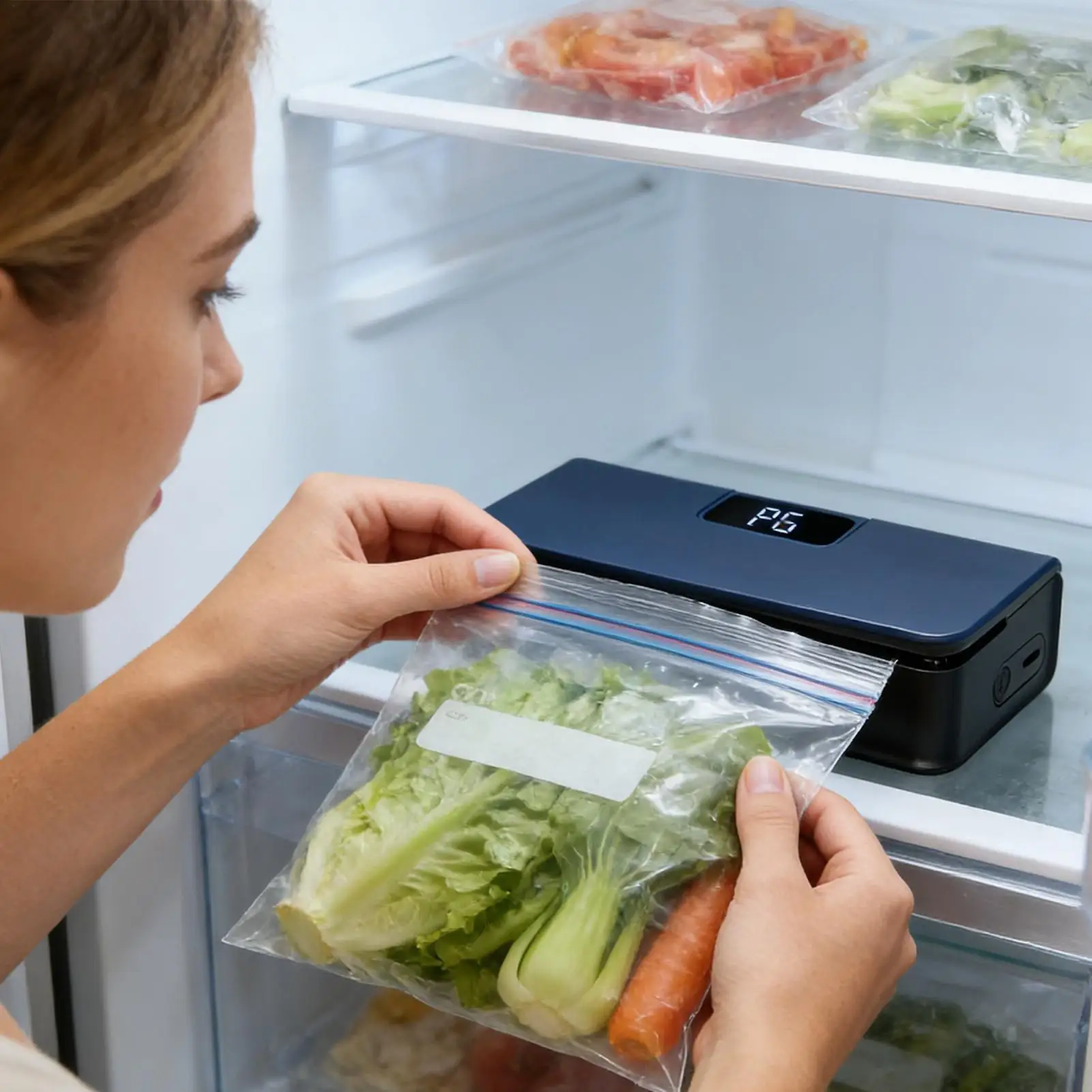 Small Bag Sealer Magnetic Bag Sealing Machine 6-Levels Magnetic Food Resealer Tool Portable Food Sealing Machine for Kitchen