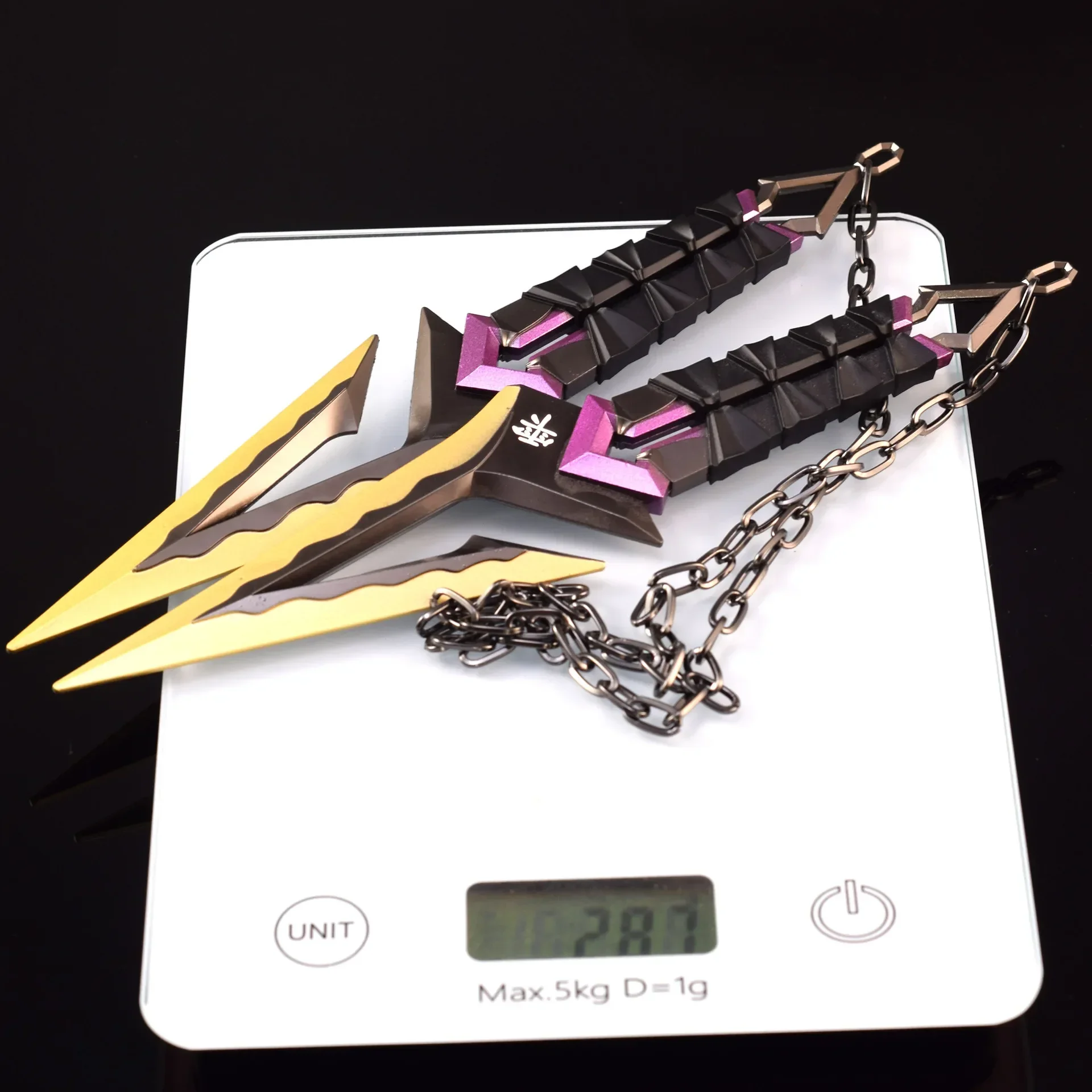 22Cm Goud Kuronami Geen Yaiba Valorant Game Perifere Kunai Model Alle Metalen Mes Zwaard Cosplay Prop Ornamenten Kinderspeelgoed