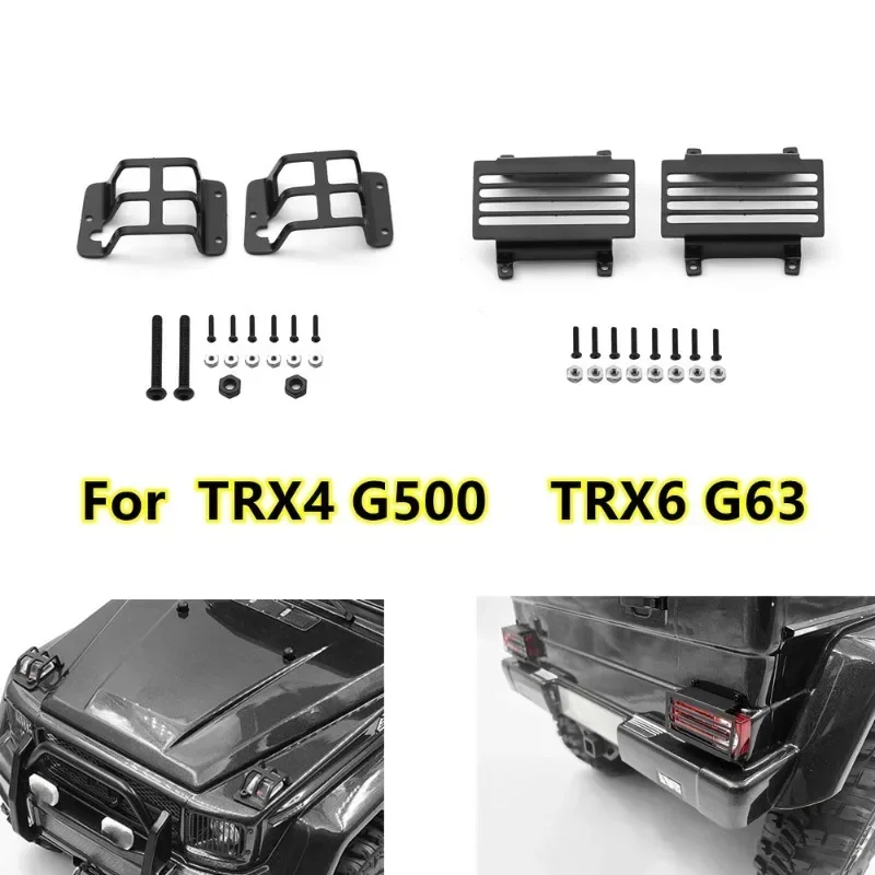 

Metal Front and Rear Lampshade Lamp Guards Protection Cover for Trxs TRX4 G500 TRX6 G63 1/10 RC Crawler Car Parts