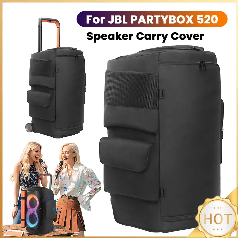 

Portable Speaker Dust Case Zipper Closure Padded Speaker Protective Cover Double-Sided Speaker Storage Bag for PARTYBOX 520