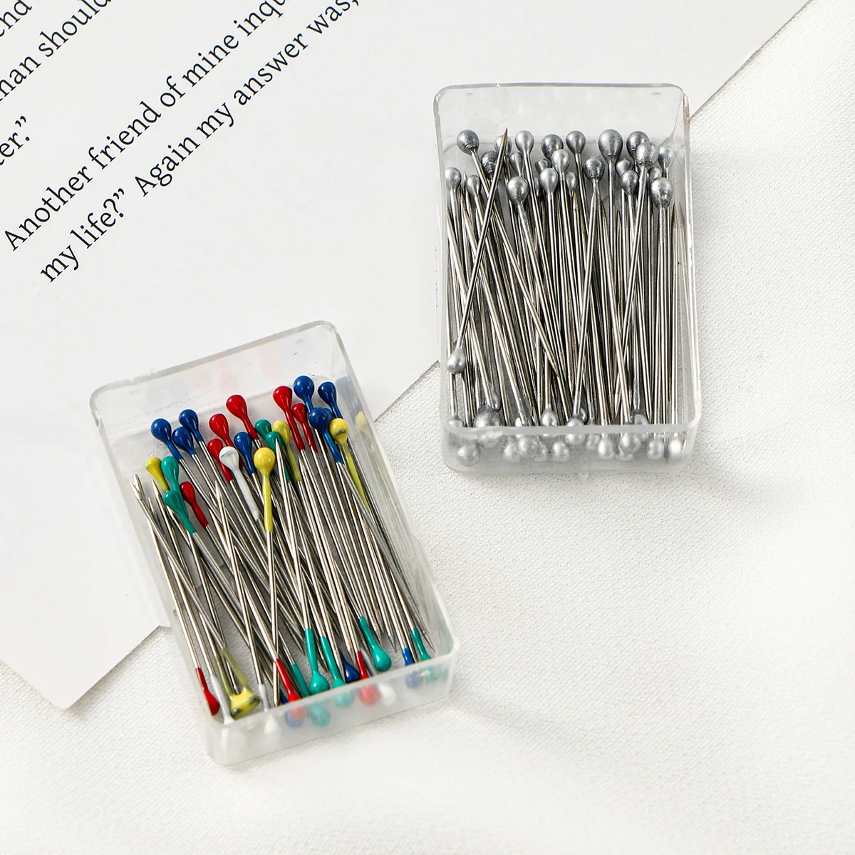 Colorful Positioning Pins for Clothing Scarf Hijab Pins with Storage Box Lightweight Brooch Scarf Buckle Hijab Accessories view 2