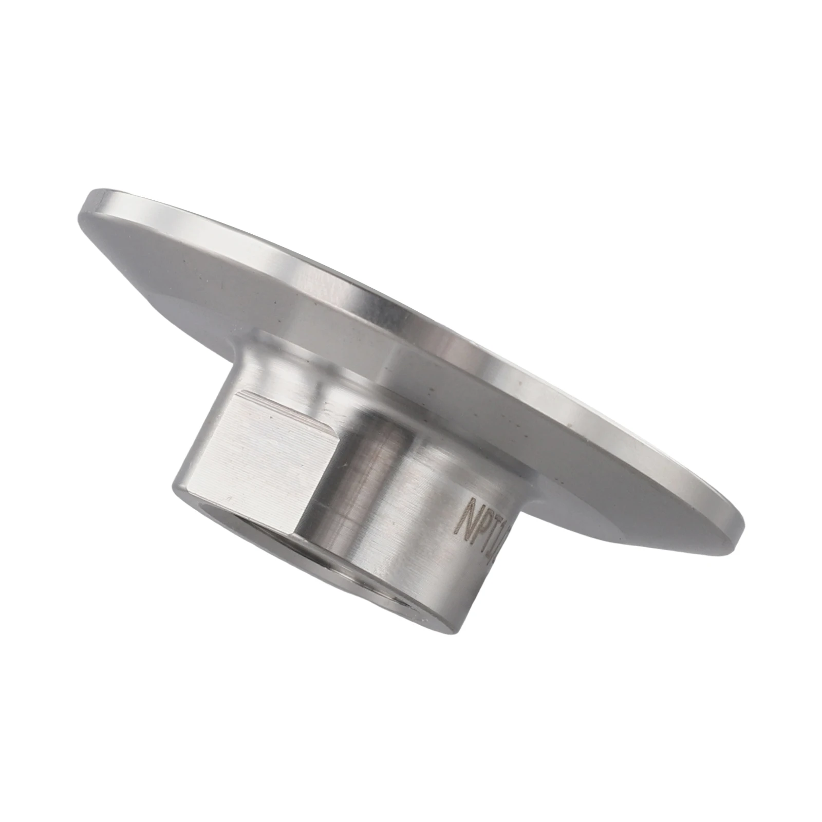1/2 Inch NPT Female Thread Stainless Steel Tri Clamp 12 Inch Connector with 64mm Ferrule OD for High Cleanliness Piping