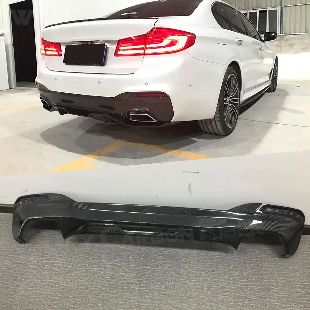 

Carbon Fiber Rear Bumper Lip Diffuser Spoiler for BMW 5 Series G30 G31 G38 M Sport Car Rear Bumper Guard 2017 2018