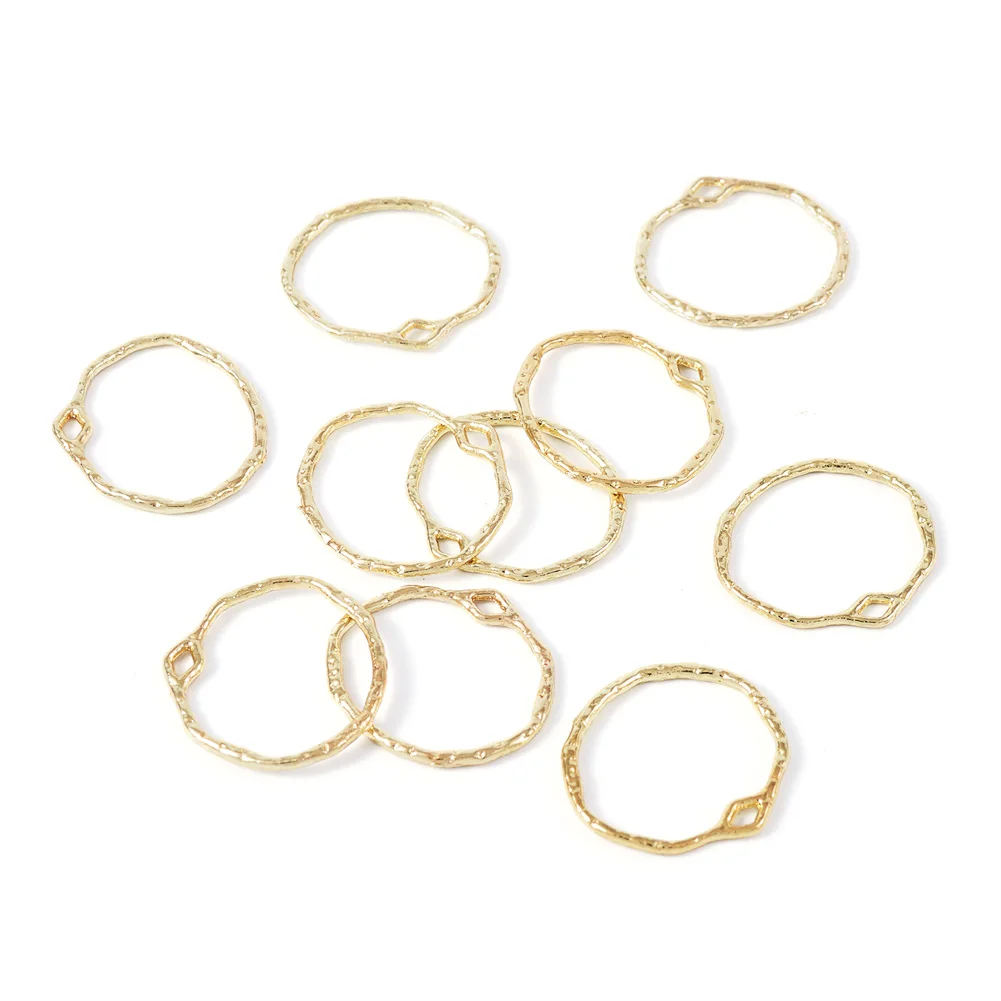 10pcs Alloy Pendants Open Back Bezel Pendants Rectangle Oval Frame Charms For DIY UV Resin Pressed Flower Jewelry Accessories