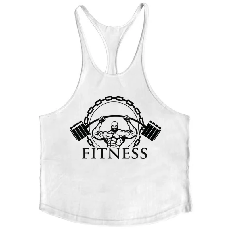 سترة سترينجر للياقة البدنية للرجال على شكل حرف Y من الخلف عالية - قميص رياضي من القطن المطاطي سريع الجفاف بدون أكمام ملابس رياضية لكمال الأجسام قابلة للتنفس