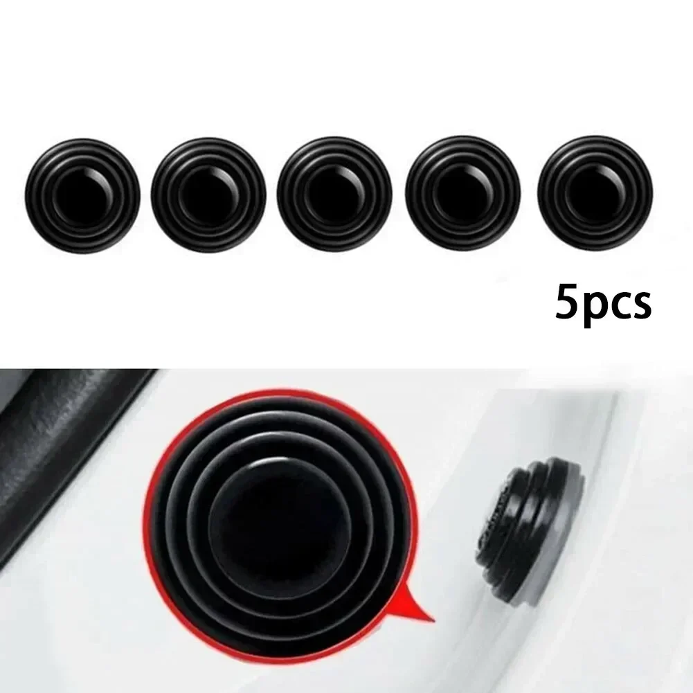 

5X Auto Door Anti-shock Silicone Pad Universal Anti-Noise Buffer Gasket Anti-collision Door Sticker Soundproof Crash Pad