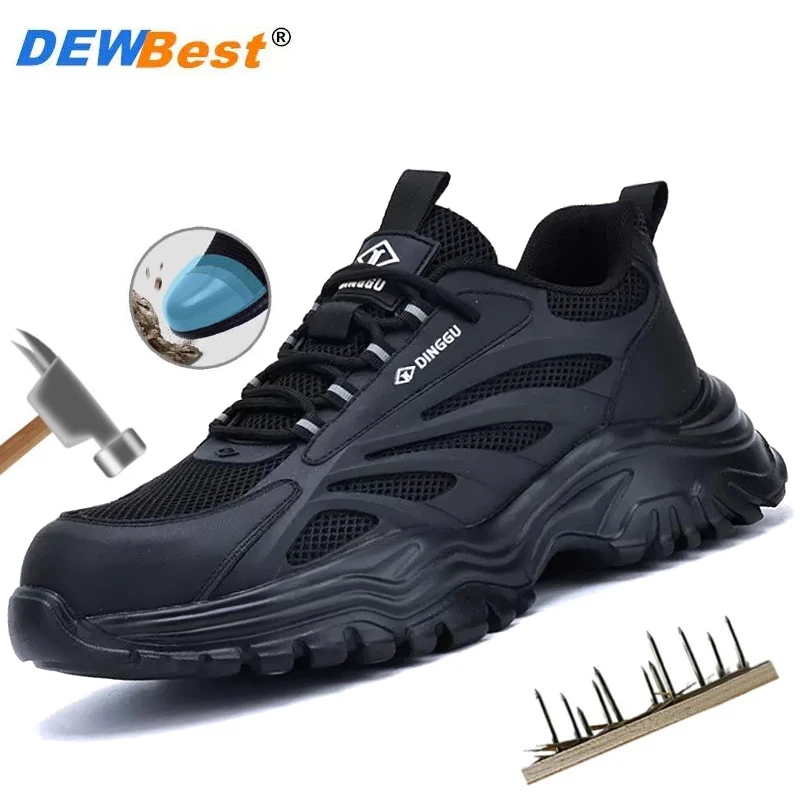 

Men's summer breathable lightweight anti-odour wear-resistant work shoes anti-smash anti-puncture work safety shoes