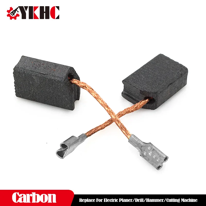 2Pcs Carbon Brushes Replace For Electric Planer/Drill/Hammer/Cutting Machine Power Tool Accessories 15X10X6mm