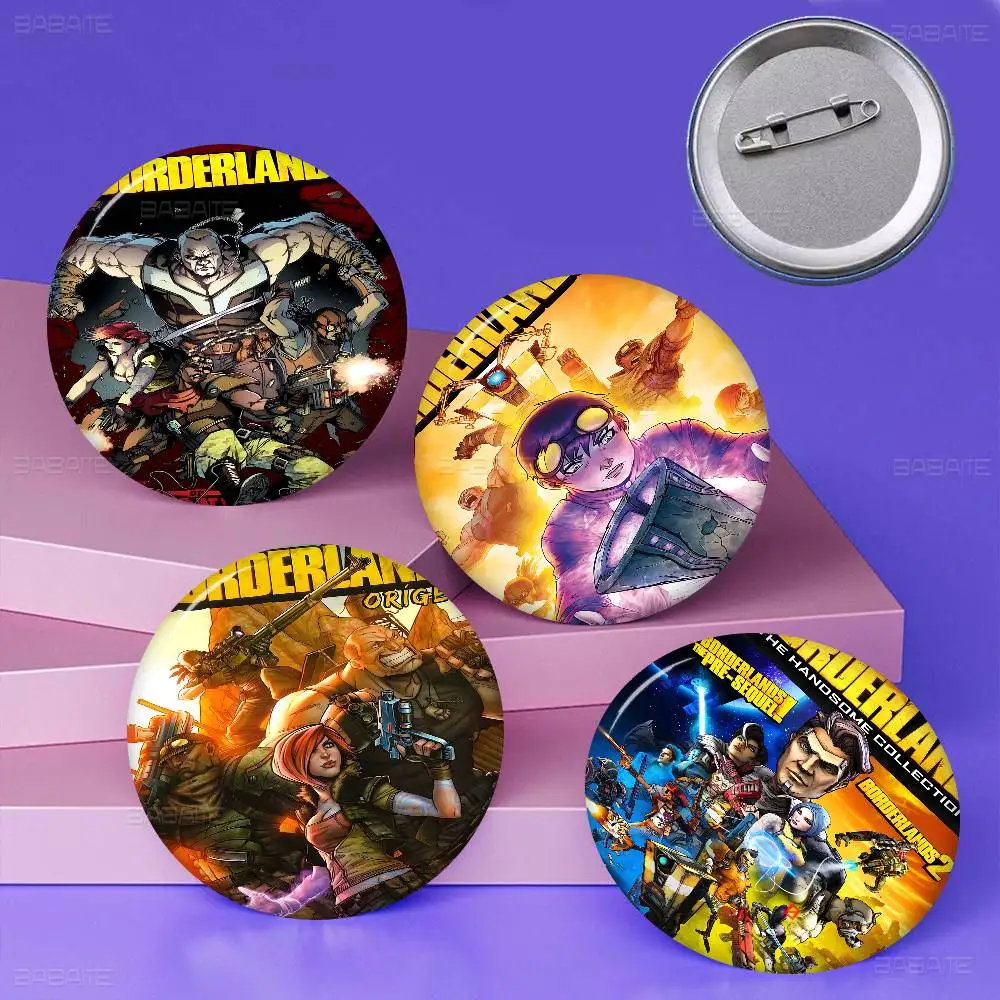 GAME B-BORDERLANDS Creative Pins Funny Faces Round Snap-in Brooch Badge Backpack Hat Accessories Jewelry Gifts
