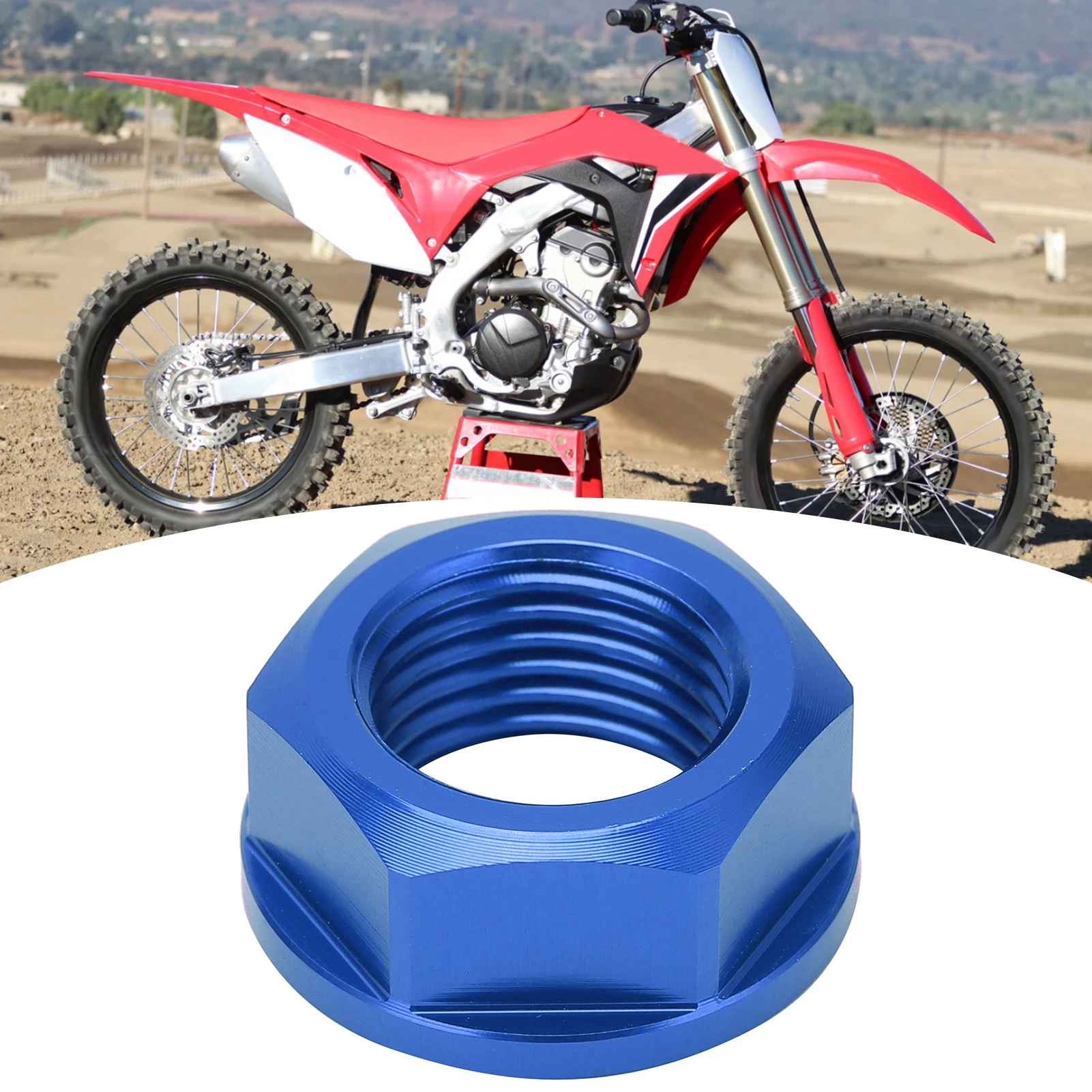 Motorcycle Front Wheel Axle Screw Nut M16x1.5 Replacement for Honda CRF250R/CRF450R/CRF250RX Wheel Axle Bolt Nut view 2