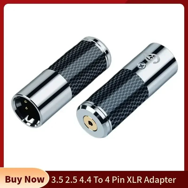 Conector XLR Jack 3,5 2,5 4,4 a 4 pines, convertidores de auriculares para amplificador de Radio, decodificador, adaptador de Audio de fibra de carbono macho y hembra