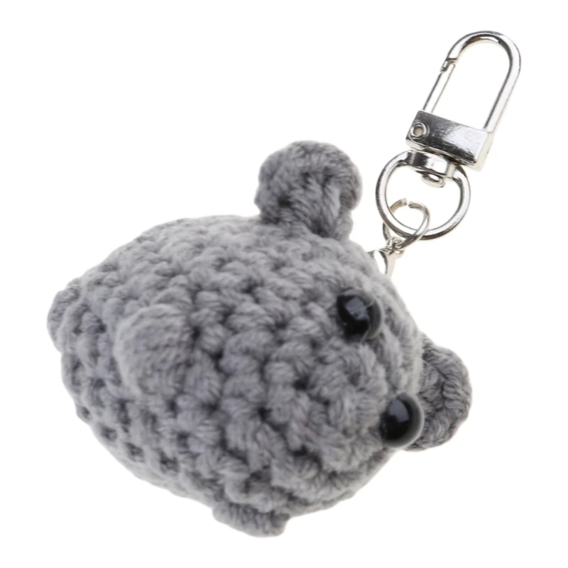 Sturdy Alloy Hamster Keychain Pendant with Elegant Designs Portable Wool Key Holder Craft Supplies for All Ages