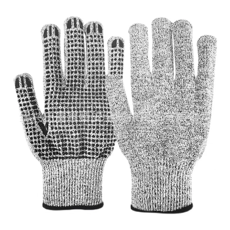 5 Level Safety Anti-cut Work Gloves Anti-slip Cut-Resistant Safety Gloves Anti Cut Proof Gloves GMG Grey Kitchen Garden Butcher