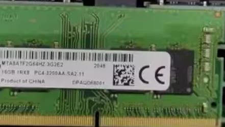 

Оперативная память для ноутбука Micron 16 ГБ 1Rx8 DDR4 3200 МГц PC4-3200AA SO DIMM MTA8ATF2G64HZ-3G2