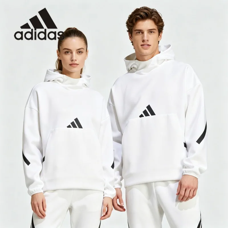 adidas Longline French Terry Hood Pullover Extended Hem Travel Walking Light OuterwearJF2454 1PCS