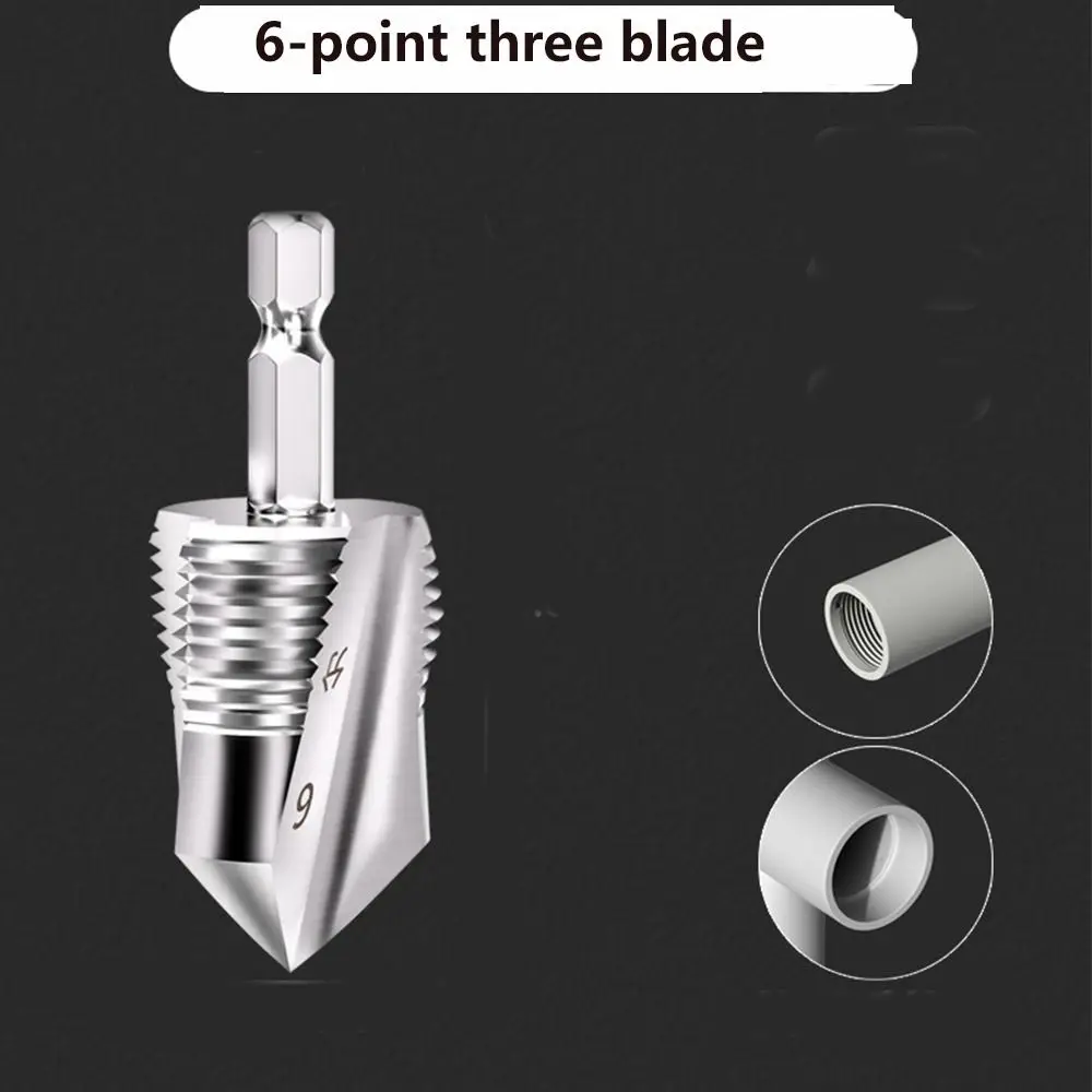 4 Point and 6 Point Tapping Drilling Expansion Drill Bit 3 in 1 Hexagonal Handle Thread Drill Bit Set Hole Opening Punching