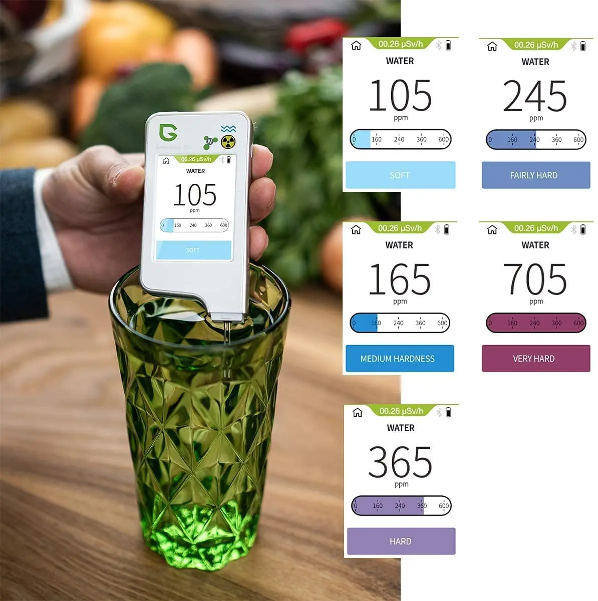 Medidor de Nitratos Greentest para Pescado, Frutas, Vegetales y Carne, Medidor de TDS, Medidor de Radiación, Detector de
