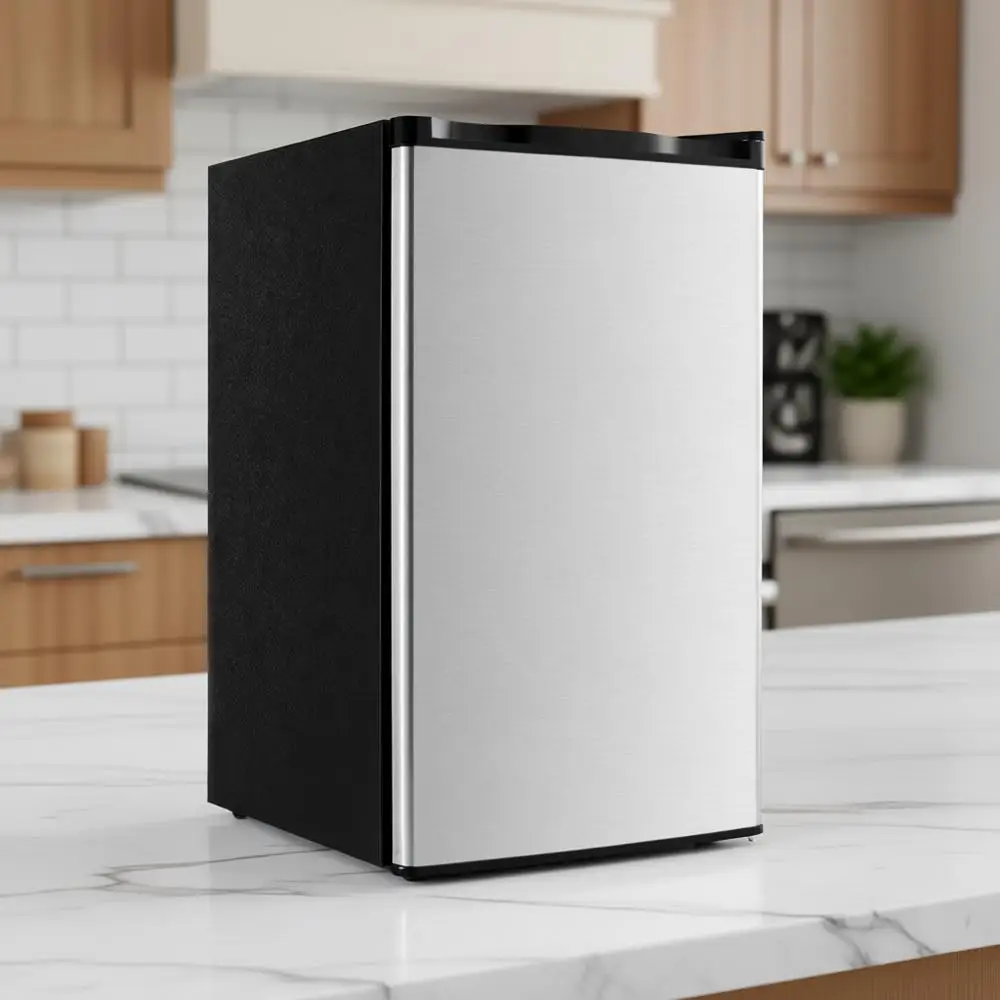 

Mini Ridge Single Door Compact Refrigerator with Micron Freezer Zone, 7-e Adjustable Temp, Energy Efficient Dorm Refrigerator, R
