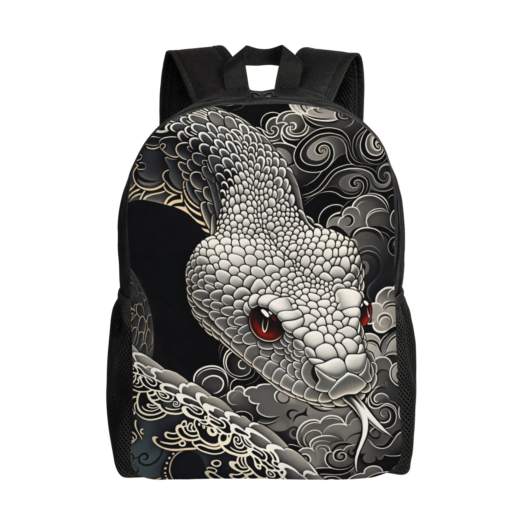 Snake Backpack Male  Large Backpacks Polyester Style High School Bags Outdoor Custom Rucksack