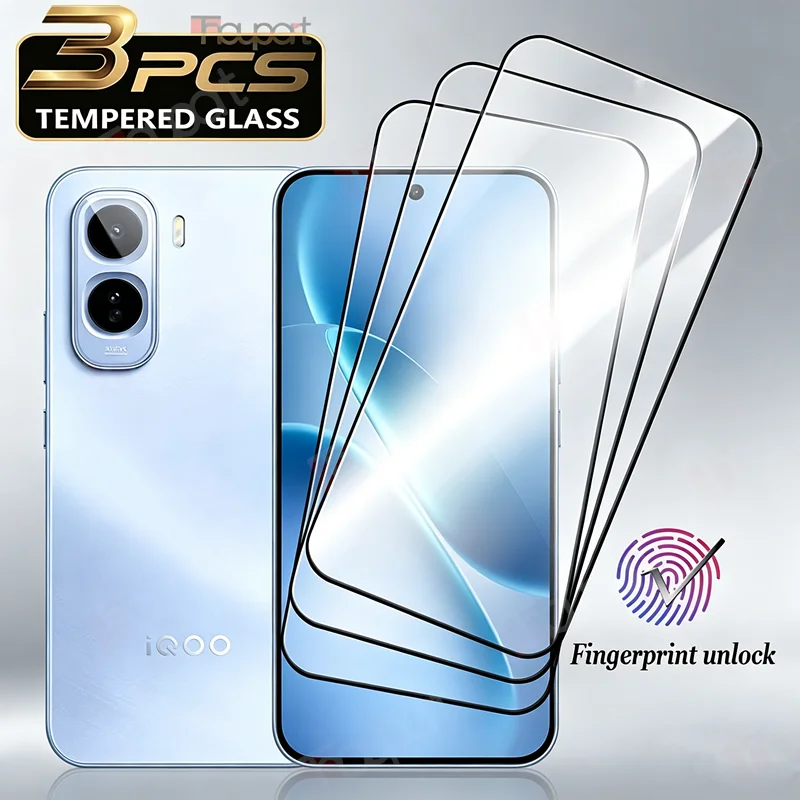 New Glass For VIVO IQOO Z11 5G Global Phone Screen glass protetor Fingerprint unlock Front Tempered glass HD Clear