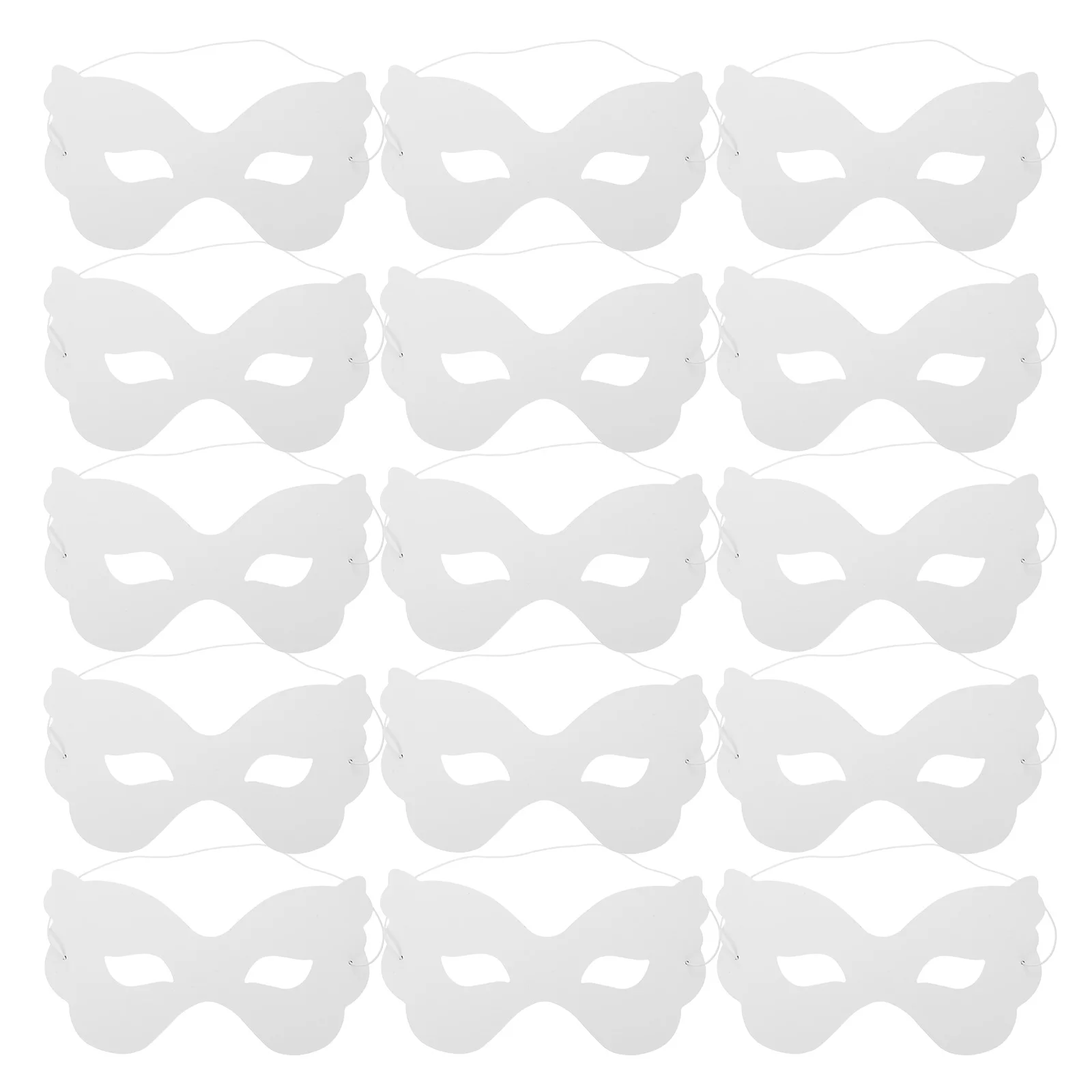 

Children's Painted Mask Artistic Face Clothing White Elastic Rope Costume Party