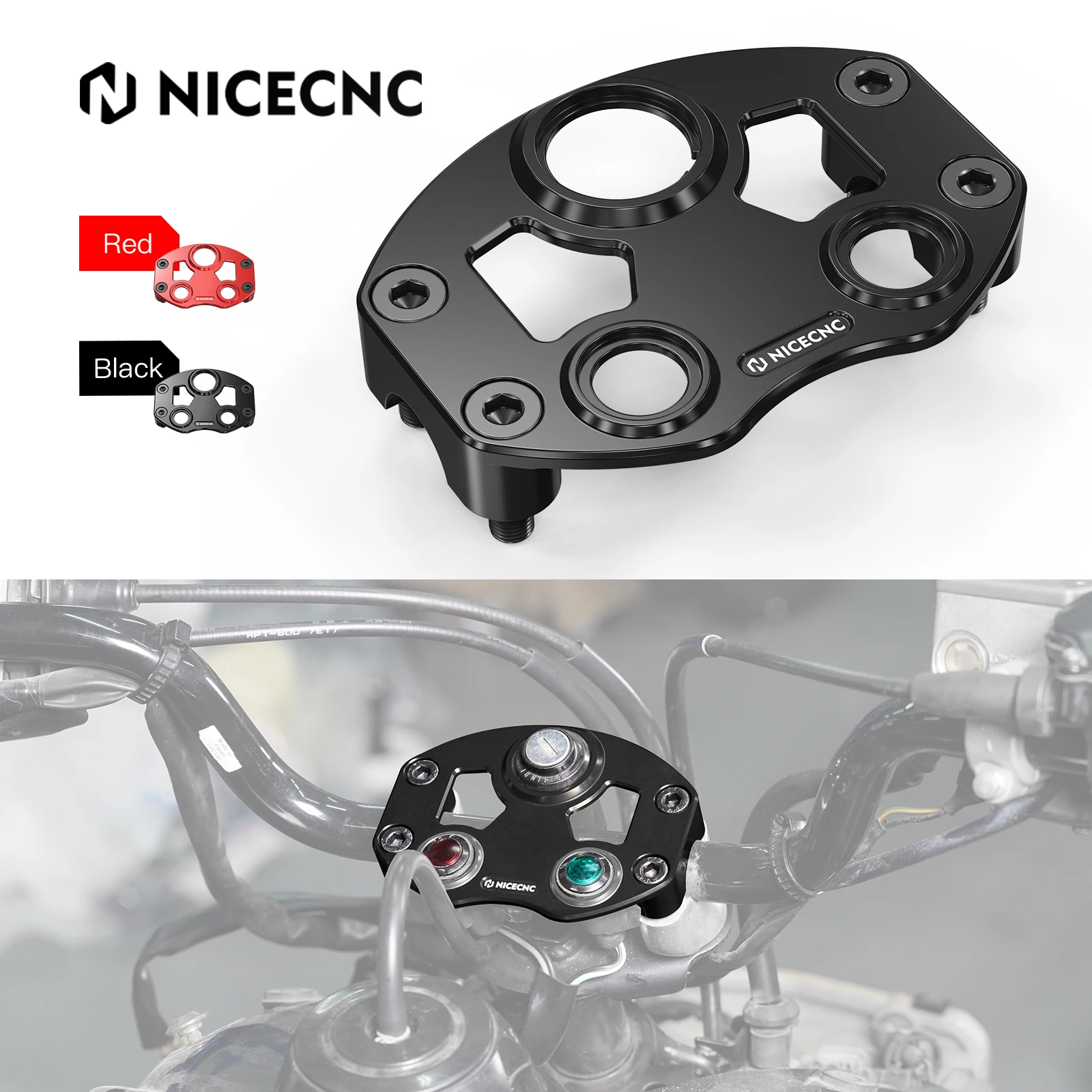 

For Honda TRX450R 2006-2009 Key Switch & Indicator Light Mount ATV TRX450ER TRX 450R 6061-T6 Aluminum CNC-Machined